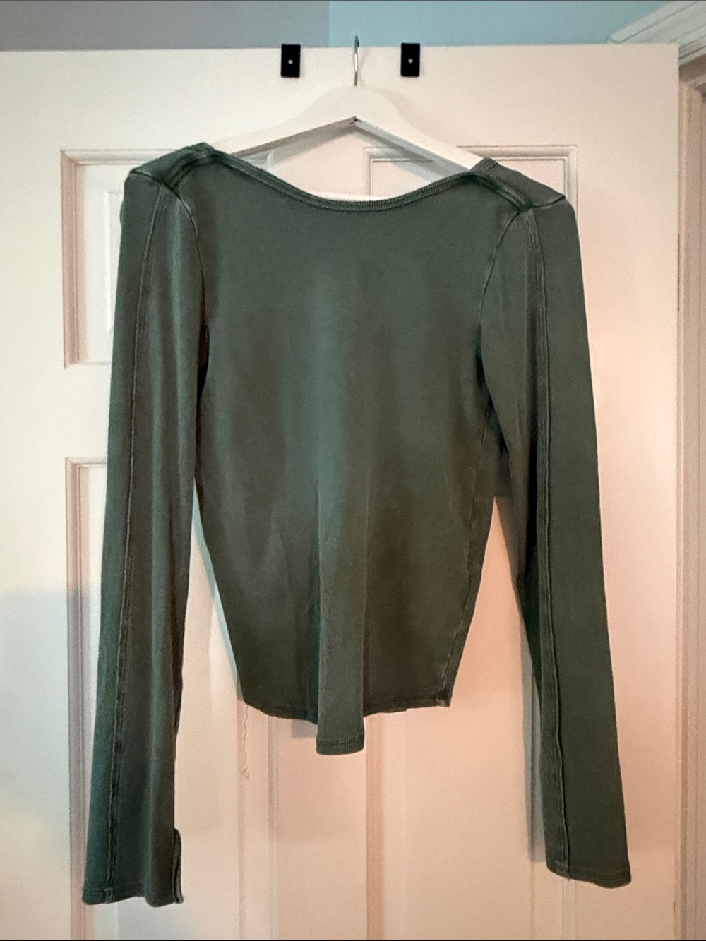 We The Free Olive Green Long Sleeve Top
